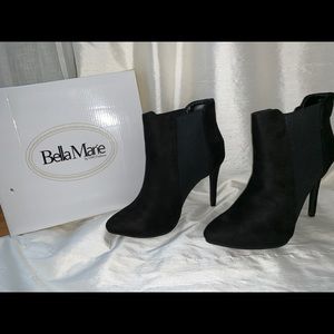 Black heeled booties